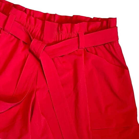 Athleta Women’s Sz 12 Red Belted Shorts Lightweight Stretch Skyline - Picture 5 of 12